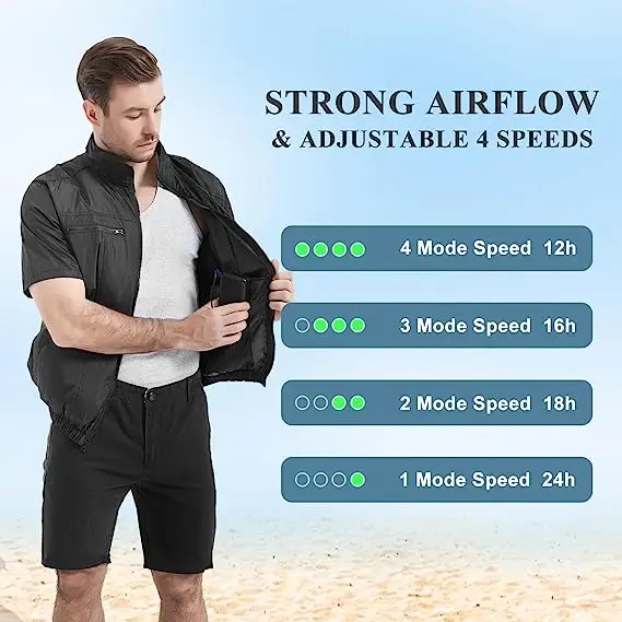Wearable Air Conditioner Jacket Shirt for Men and Women Battery Powered Cooling Jacket And Cooling Vest for Summer