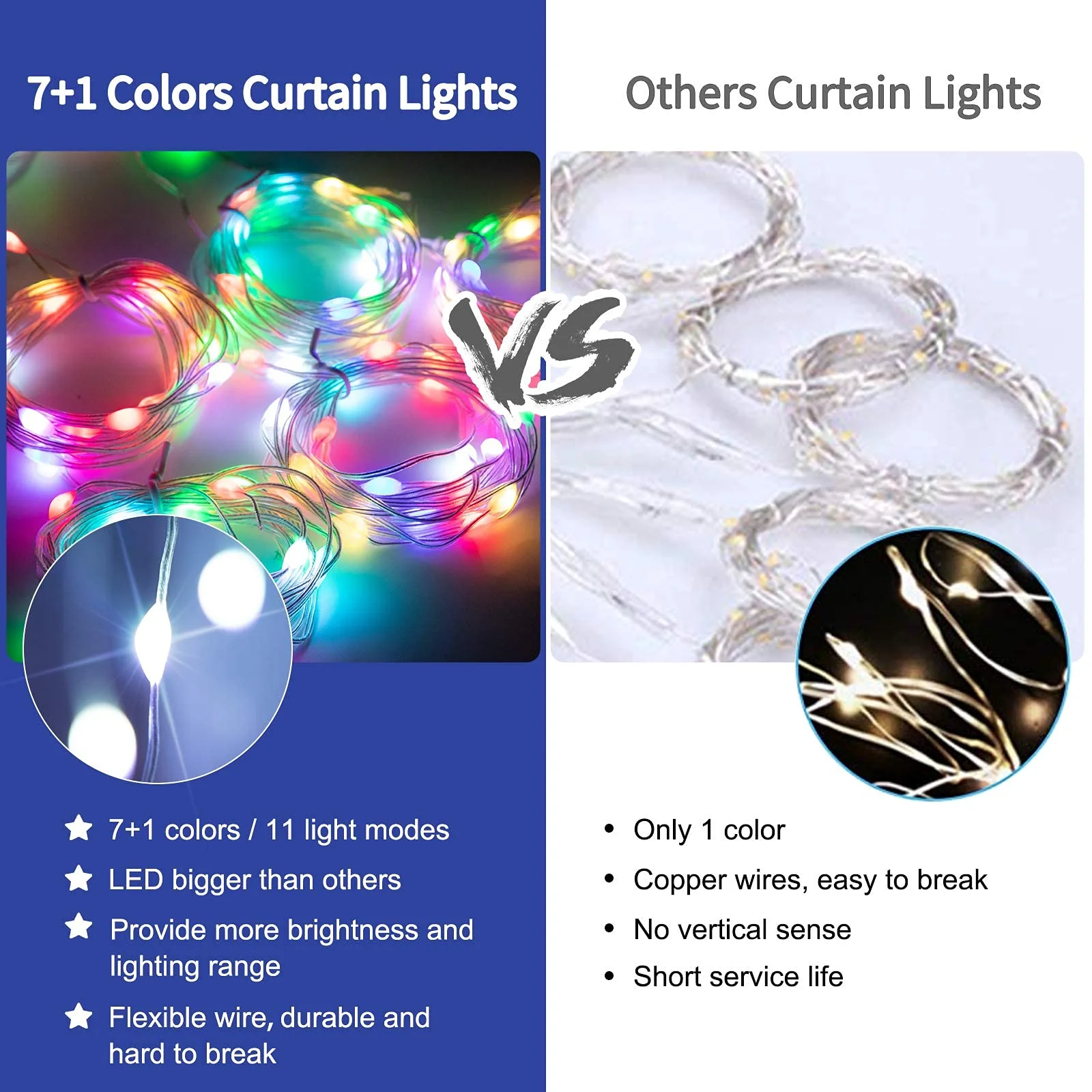 smart string lights KING YI other holiday decoration landscape lighting curtain light app control smart lamps linternas