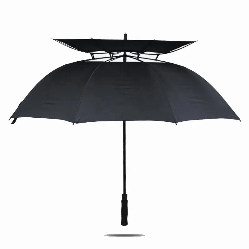 New 30 inch double layer golf umbrella windproof with logo prints