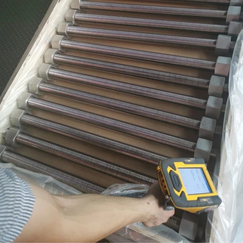 ASME B18.2.1 ASTM A193 B7 B7m A320 L7 L7m Blue Color PTFE Xylan coated Double End Stud Bolt Nut