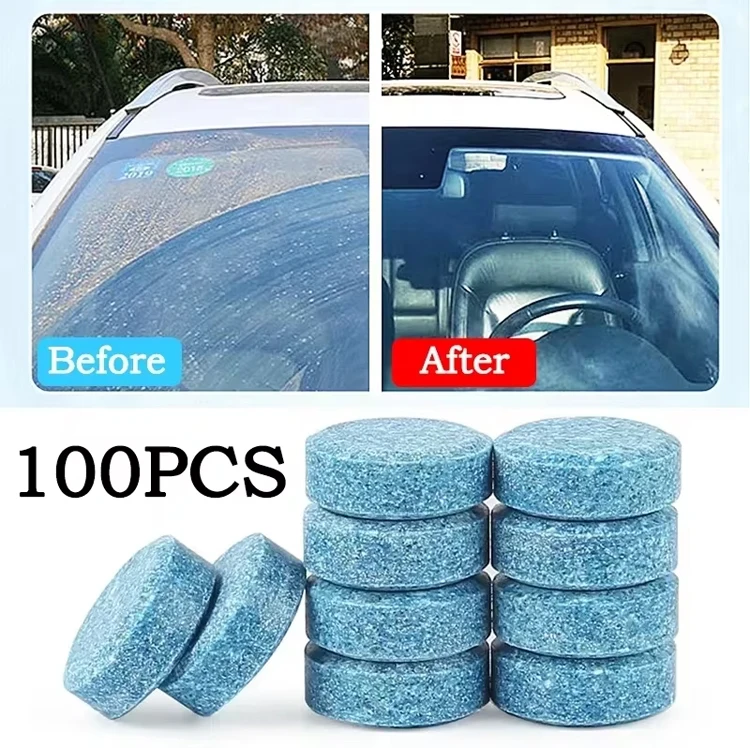 Solid Cleaner Car Windscreen Cleaner Effervescent Tablet Auto Wiper Glass Solid Cleaning Concentrated Tablets Detergent
