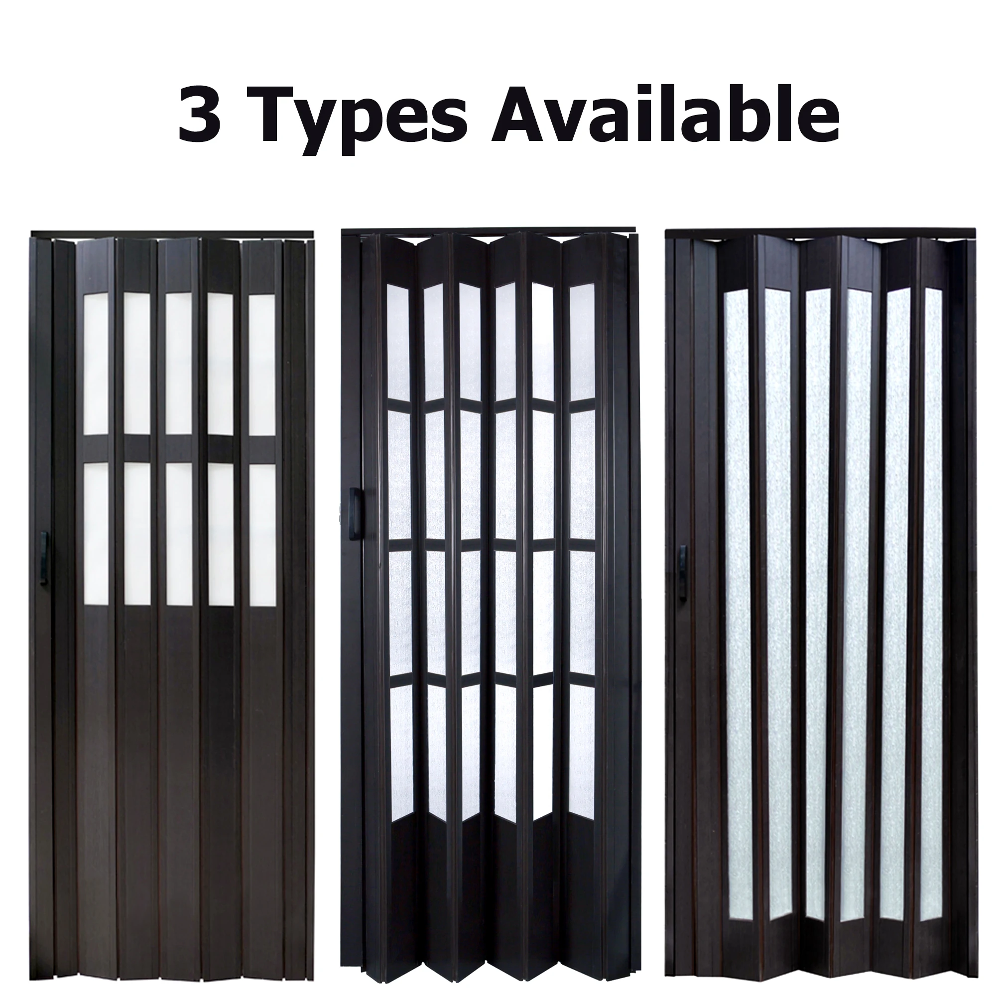 China manufacturer bathrooms pvc sliding accordion doors folding  plastic door  with lock