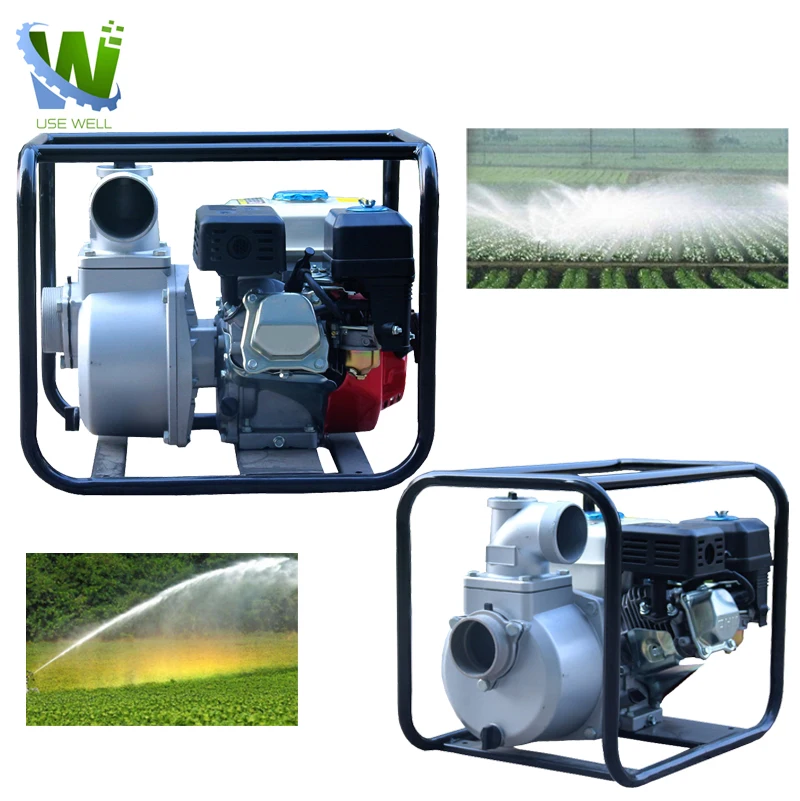 High Lift 4 inch 6 inch portable agriculture small loaded garden Iron Cast diesel pressurized irrigation water pump for sale