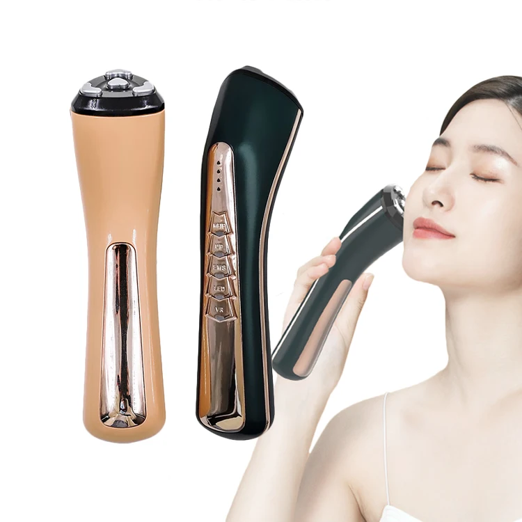 Skin Rejuvenation Face Care Beauty Device Eye Massager Red Blue Green LED Light Therapy Galvanic RF&EMS Facial Massager