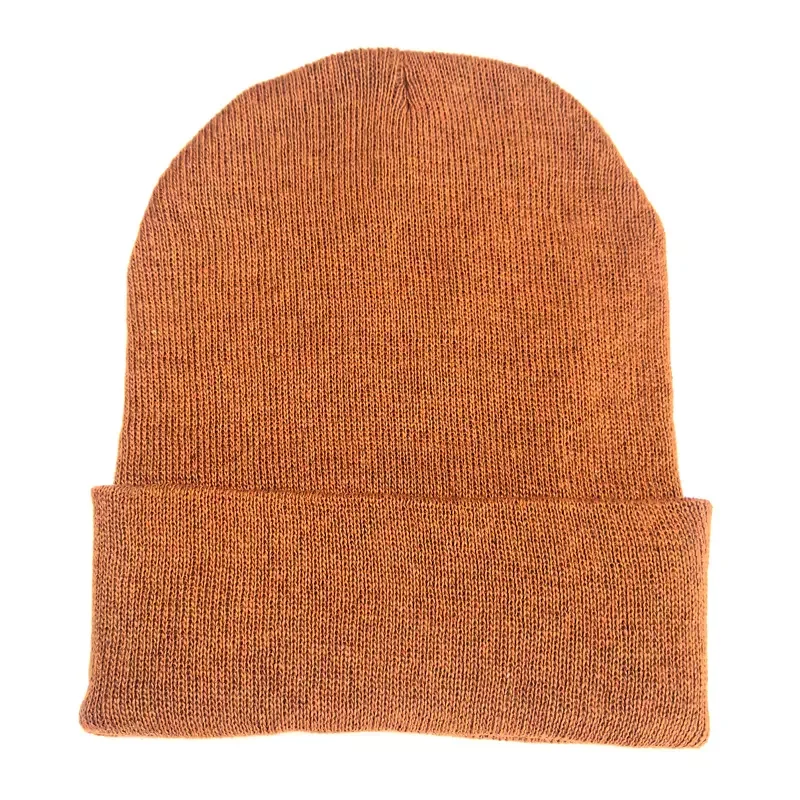 8230002 Logo Designed Unisex Knitted Plain 100% Acrylic Caps Custom Beanie Winter Hat