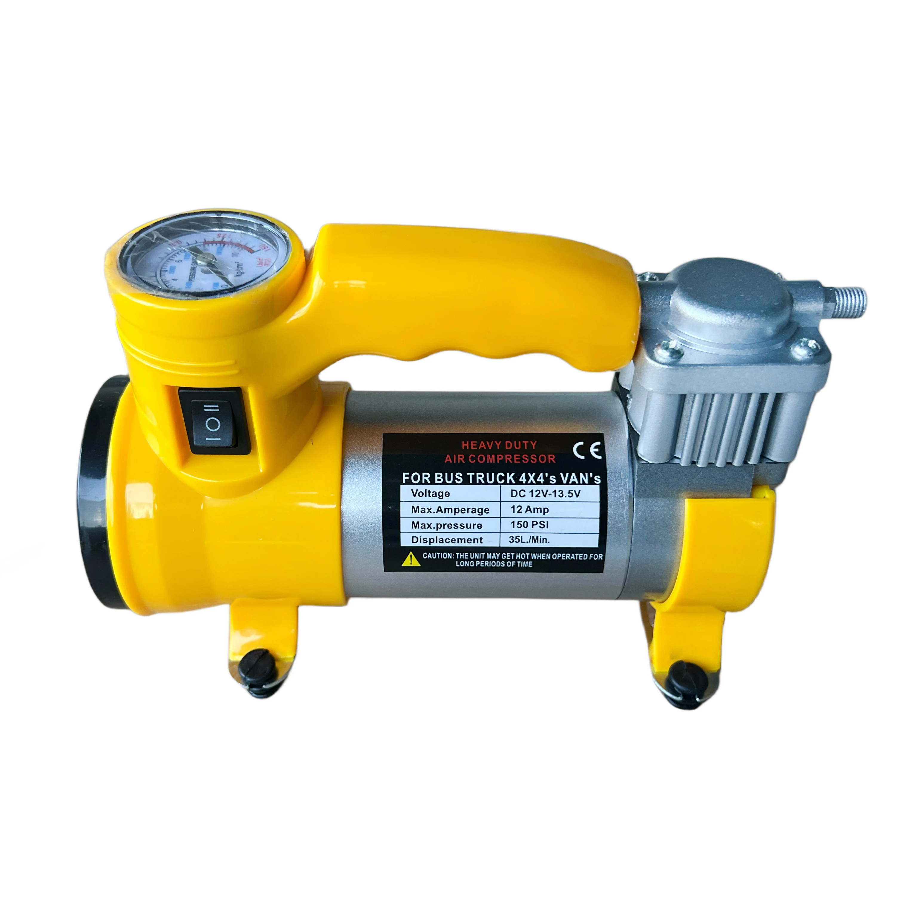 Hot Sales 12V 150Psi Portable Heavy Duty Tire Inflator 150Psi Air Pump with Convenient On/Off Button and Lighting ABS Material