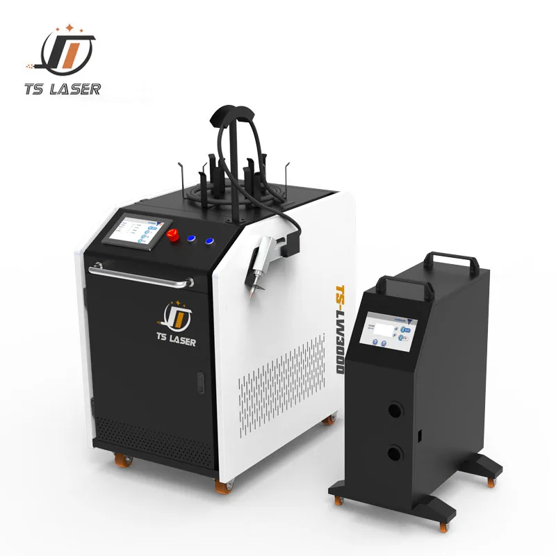 Max Raycus 1000W  2000W  portable  Fiber Laser Mobile Handheld Metal Laser Welding Cleaning Machine Price CNC 3 in 1 machine