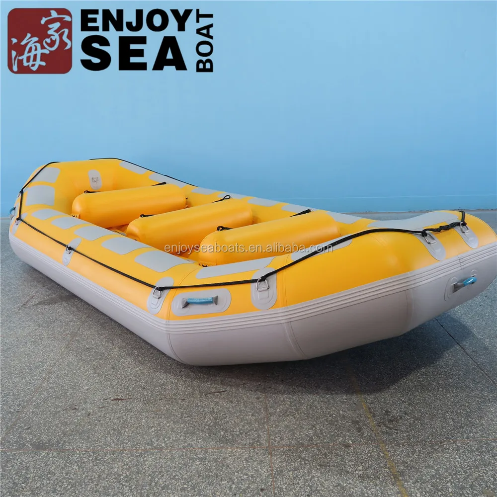 Large 10 person yellow rafting boats inflatable boats china /durable self bailing whitewater rafting  boat for drifting