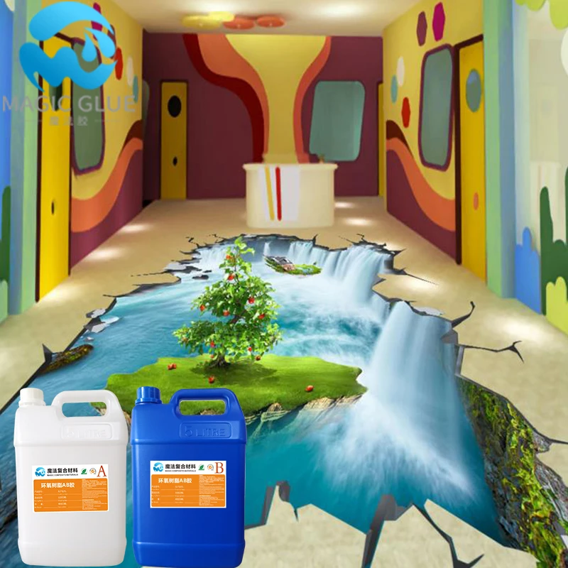 Stable quality clear liquid 3D epoxy floor paint