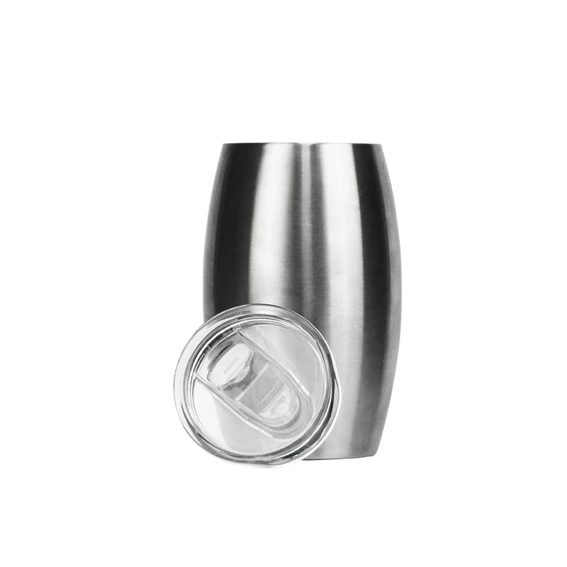 USA Warehouse Stocked 15oz 20oz 25oz Footy Tumbler Cups 304 Stainless Steel Football Shape Coffee Tumbler with Lids and Straws