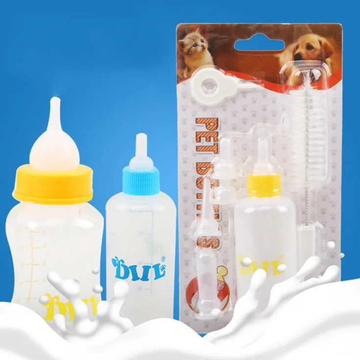 Pet Milk Feeder Bottles Cat Puppy Silicone Nursing Bottle Pet Nipple