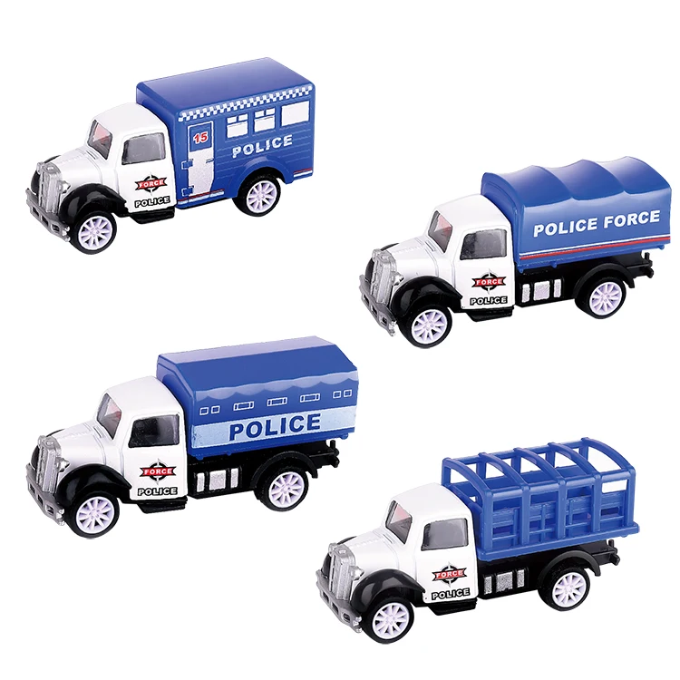 1:55 scale mini police die cast metal toy car educational alloy car toys for children