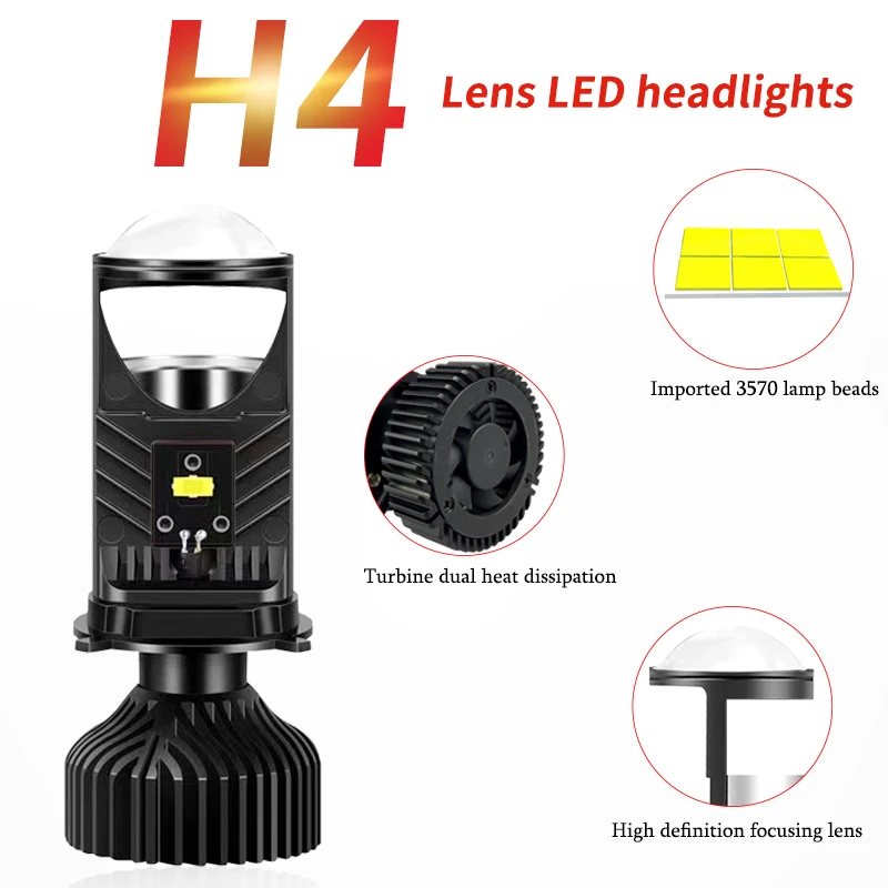 y9 faros led headlight mini lens projector h4 spot light led h4 canbus offroad truck led lamp motorcycle led headlight