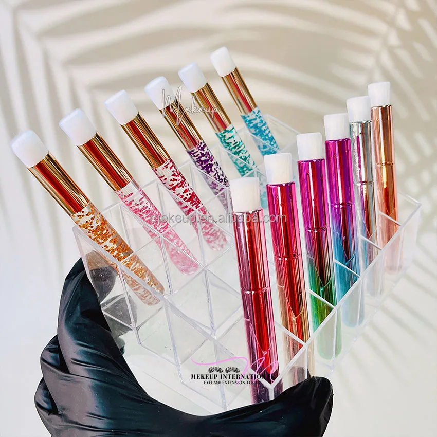 Oem Blackhead Nose Washing Cleaning Makeup Brush Lashes White Eyelash Extension Cleansing Brushes