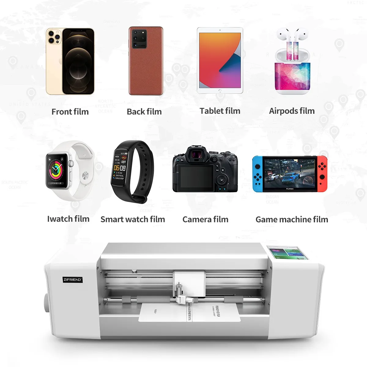 intelligent TPU hydrogel mobile phone screen protector film cutting machine for iPhone 13 12 11 Pro max Samsung HUAWEI