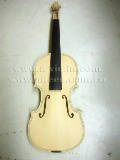 Stringed Instruments Wood Bow Electric 4/4 Top Grade Nice Flame Unvarnished White Violin ( V200W-M )