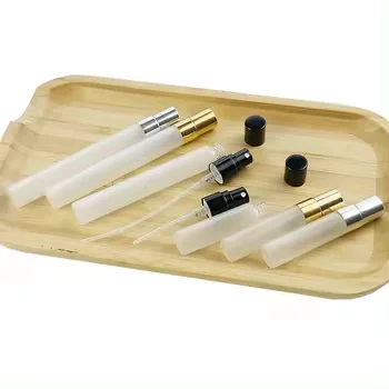 Manufacturer 5ml 10ml Tall Thin Transparent Glass Perfume Bottle Cylinder Shape Perfume Packaging Glass Fine Mist Spray Bottle