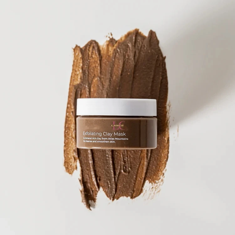 Lance Exfoliating Clay Mask Private Label Natural Pore Cleansing Blackhead Remove Scrub Mud Clay Mask For Face