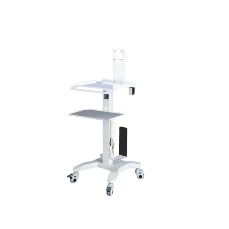 Portable Dental Tray Unit Hand Trolley Medical Intraoral Scanner Trolley with Manual Power Source Metal Material