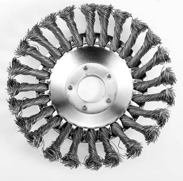 150mm 6 Inch Steel Wire Wheel Garden Weeding Brush Lawn Mower Grass Eater Trimmer Brush Cutter Tools Parts Weeding Brush