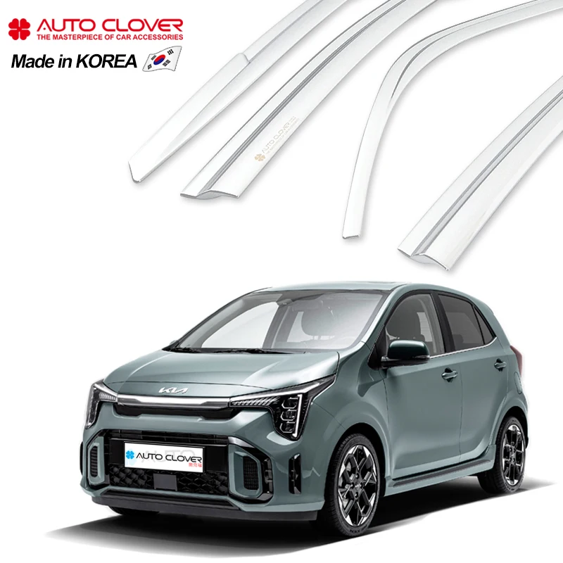 AUTOCLOVER For Kia All New MORNING  Window Visor Sun Door Visors Side Rain Guard Wind Deflector Vent Visor D697