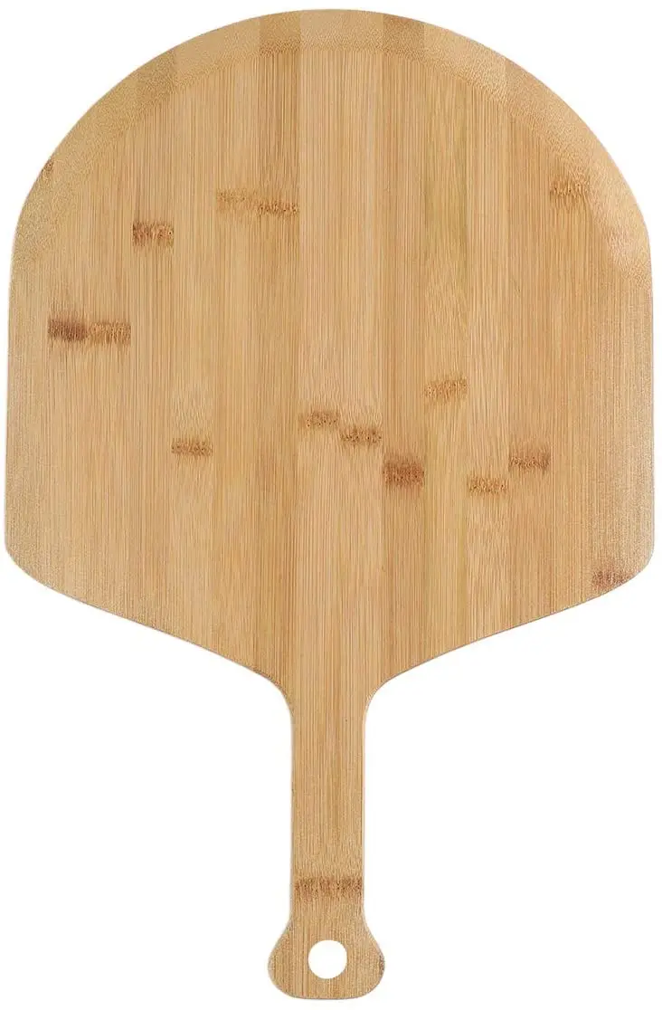 Pizza Cutting Board With Handle Bamboo Acacia Wooden Pizza Peel