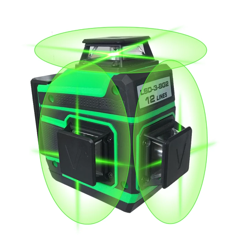 
12 lines in china 3D multi green square cross automatic land self-leveling rotary beam laser level 