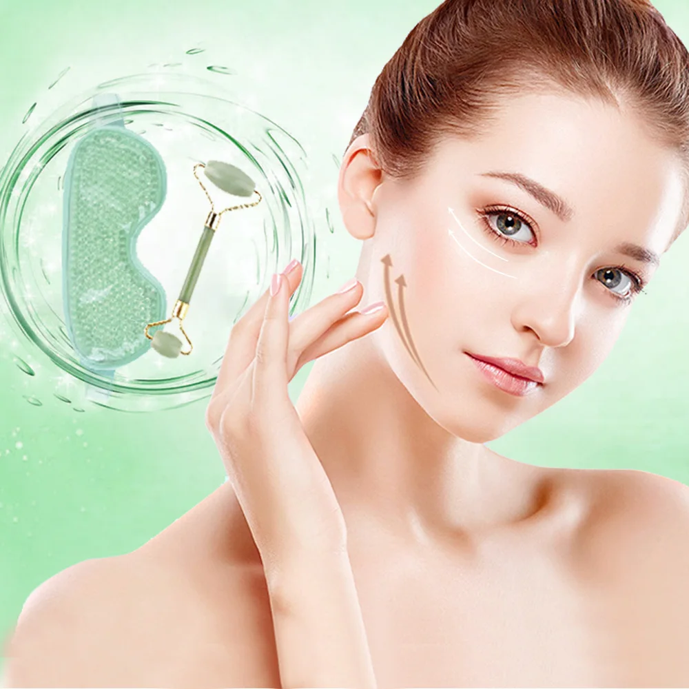 New Product Best Private Label Body Massage High Quality Anti Aging Roller Natural Jade Facial Massager