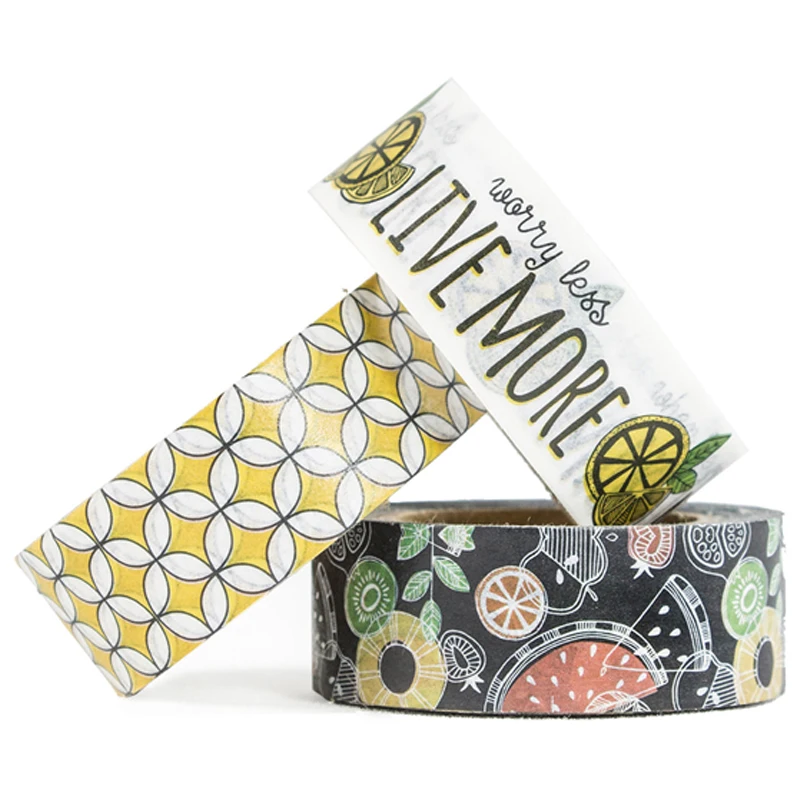 Custom make kawaii japanese printed paper decorative washi tape set washi