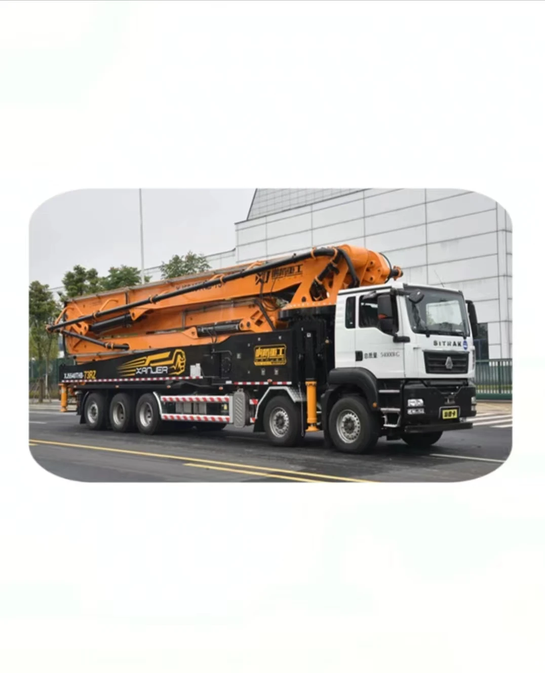 Diesel concrete pump truck for bridge construction project with mixer concrete pump truck 37m 4*2 single bridge