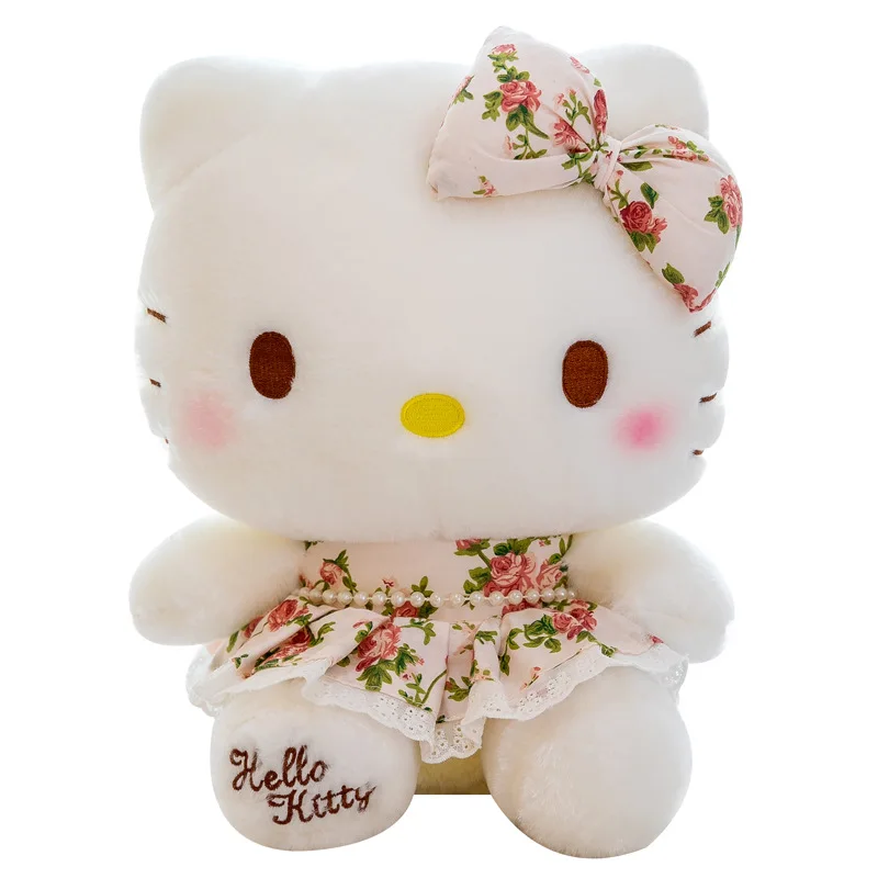 New 40 Cm Cross-border Strawberry Cartoon Hello Kt Cat Sanrios Plush Toy Cute Hello Kittyed Children Anime Gift