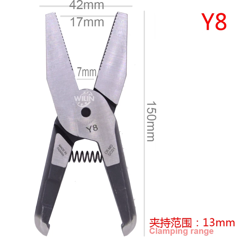 HS30 Air Pincer with Y8 Teeth Blade Tab Crimping Pneumatic Clip Pliers Connector Crimper Tool