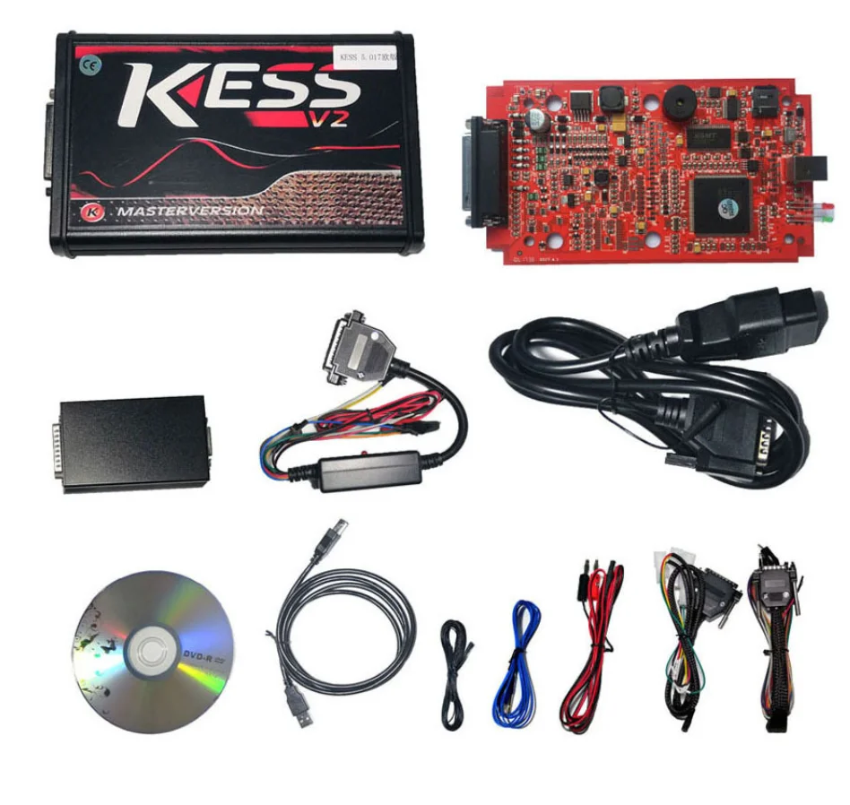 Программатор KESS EU Red PCB V2 V5.017 2 53 47 kess 5 017 OBD2 диагностический