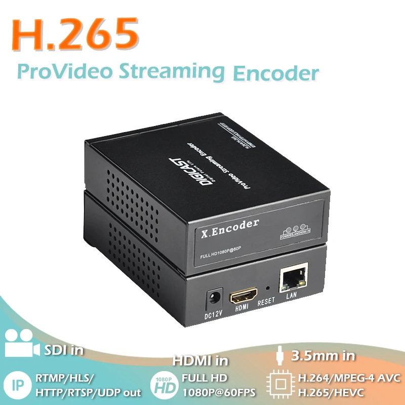  Кодировщик IPTV HD SDI кодировщик H.265 кабеля TV с серверами потоковой передачи RTMP RTSP