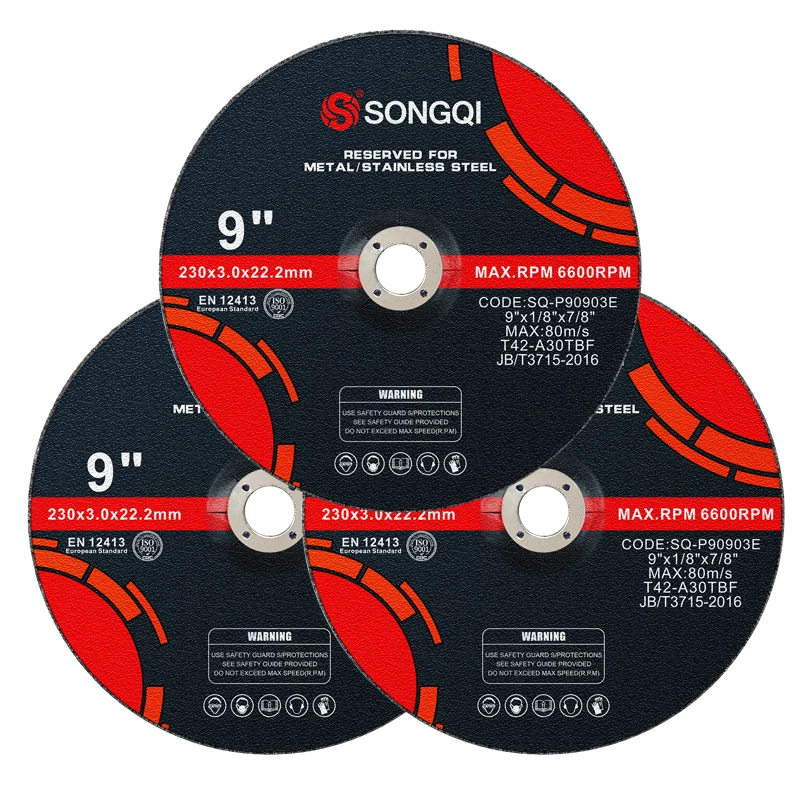 SONGQI 9 inch cutting disc(230x3x22mm) for Stainless steel cutting wheel