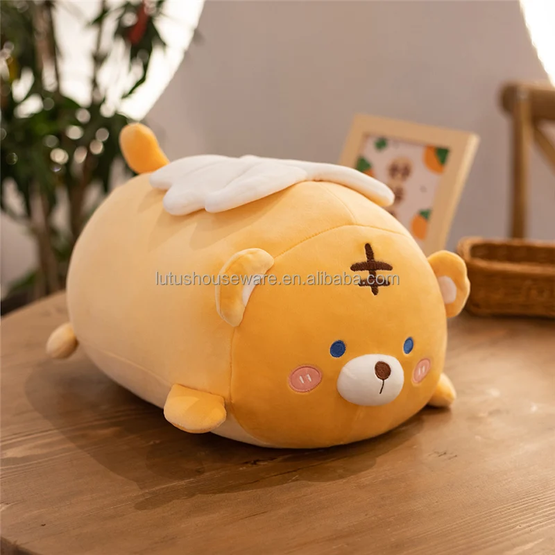 Free sample ultra soft stuffed husky hugging plush pillow squishy kids gift plush elephant animal pillow with white wings