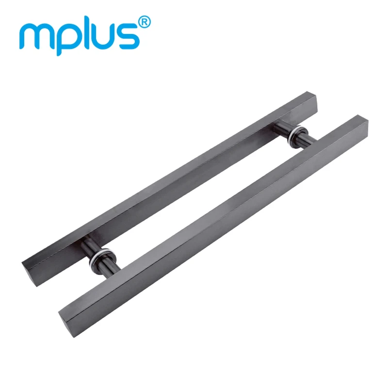 Коммерческая стеклянная душевая дверь из нержавеющей стали, квадратная стеклянная дверная ручка из нержавеющей стали