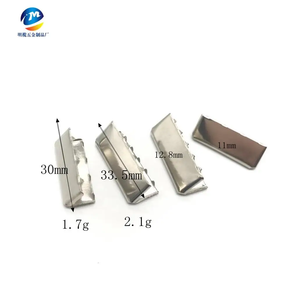 30-33mmFactory High quality eco friendly  Metal clip  for bag accessories belt end tail clip   Tooth clip