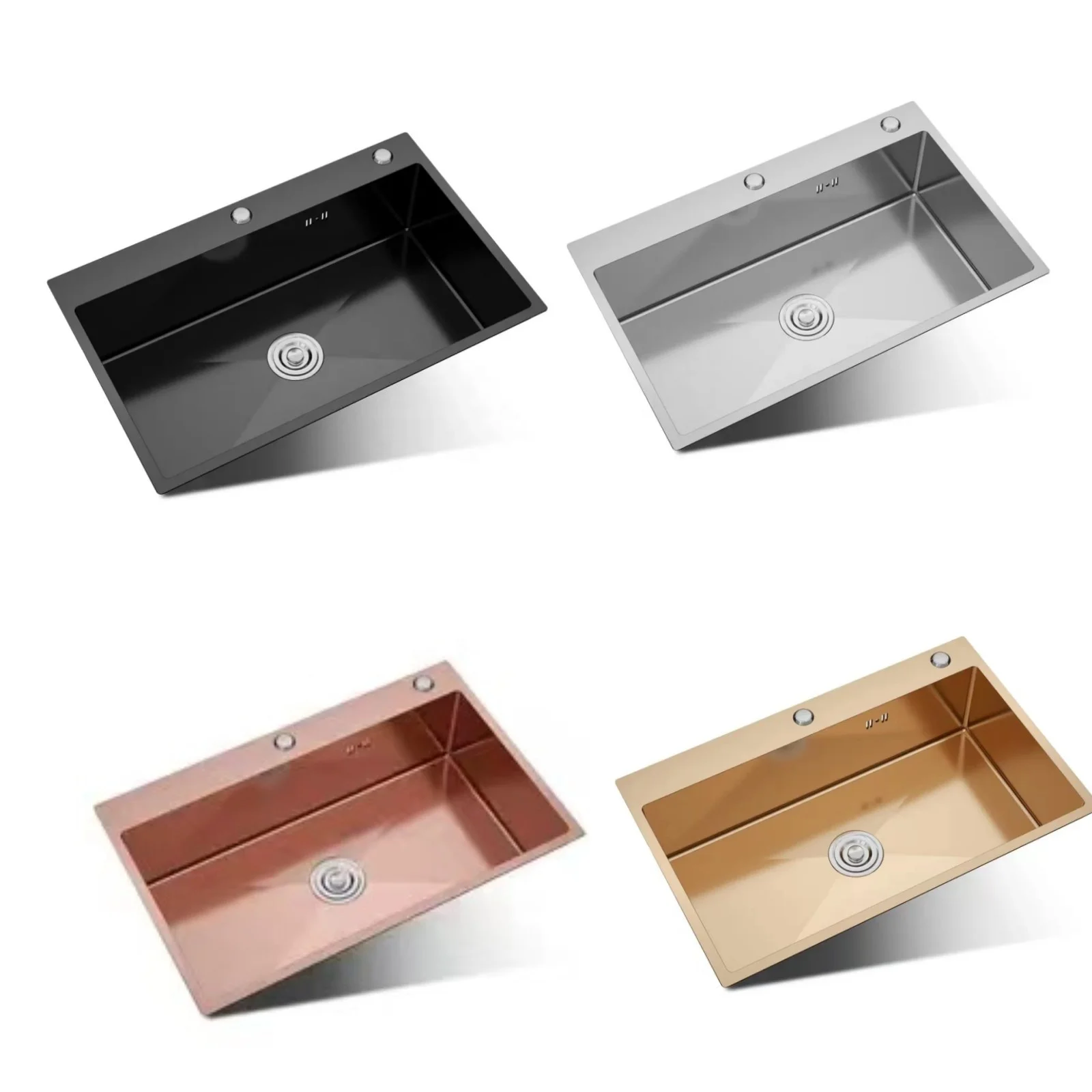 Hot Sale Nano Stainless Steel Black Kitchen Sink Black Hand Wash Basin in Kitchen Farmhouse Kitchen Sinks