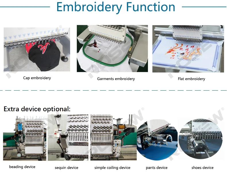 GC-1201E 500*800 Industrial Embroidery Sewing Machine 12 Needle Single Head Garment Cap Embroidery Sewing Machine