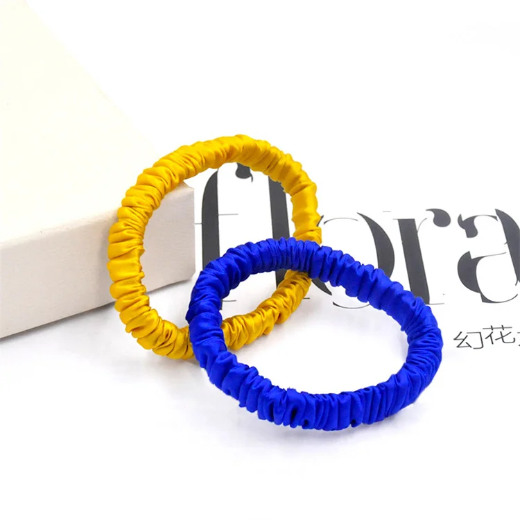 Market Trend Satin Silk Scrunchies Custom Hair Ties Ponytail Hair Rope