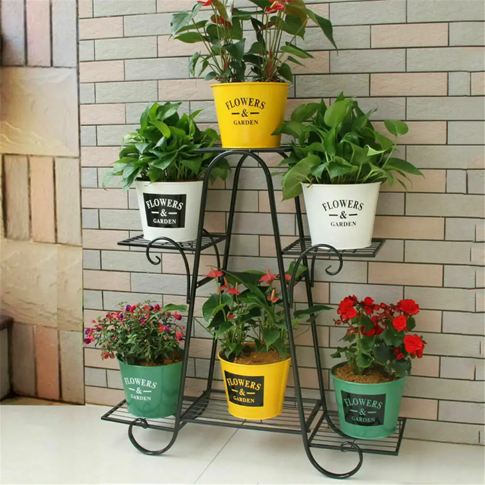 Round metal iron flower pot color paint iron pot bucket flower&garden bucket flower shop decor