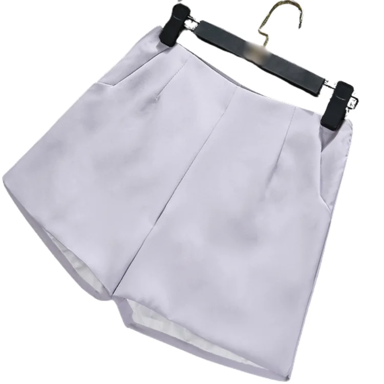 Wholesale New Fashion Women Hot Suit Shorts Pants Solid Color Lady Slim A-line All-match Summer Black Casual Suit Shorts