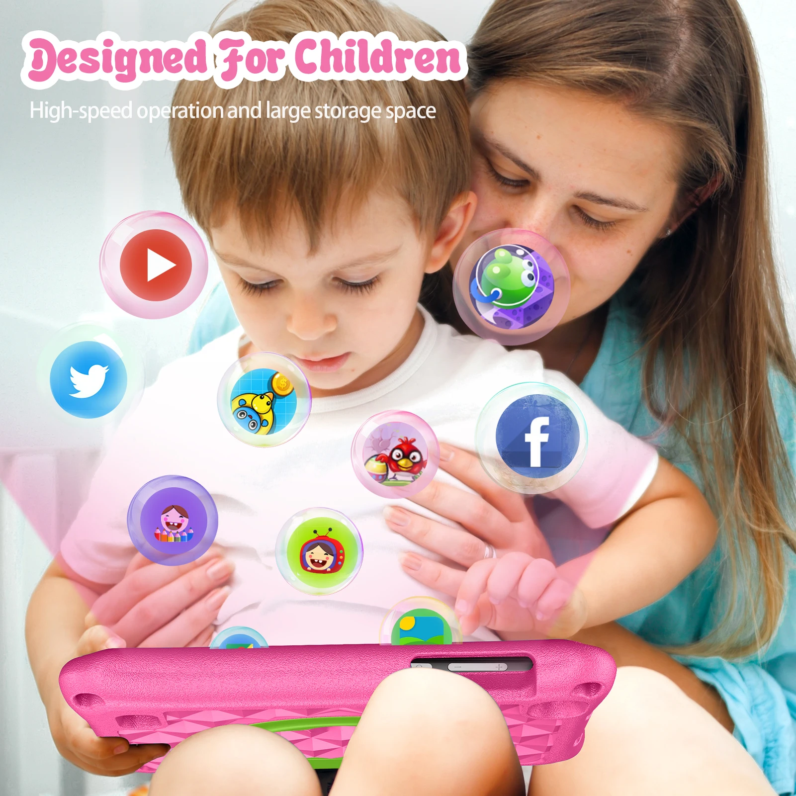 2023 Cheap Tablet Christmas Gifts 7 inch Children Tablet PC 2GB Android Colorful Kids Tablet For education OEM