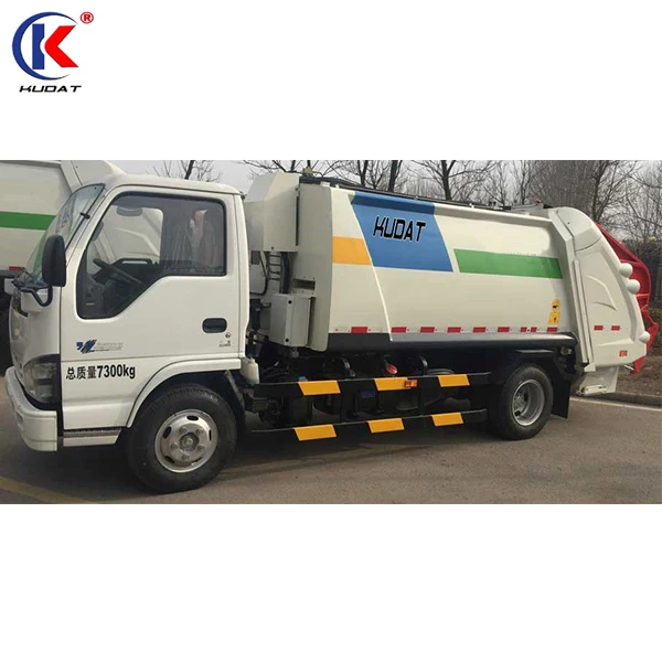 Rear-loading compression garbage truck with good quality for sale