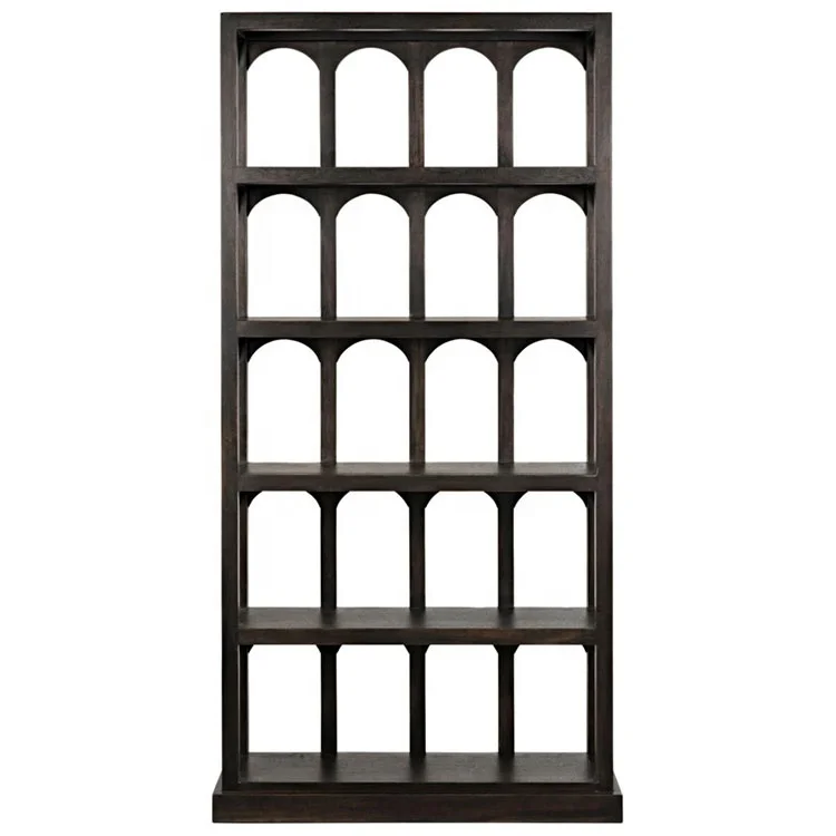 High quality french style living room antique wooden display cabinet  bookshelf bookcase