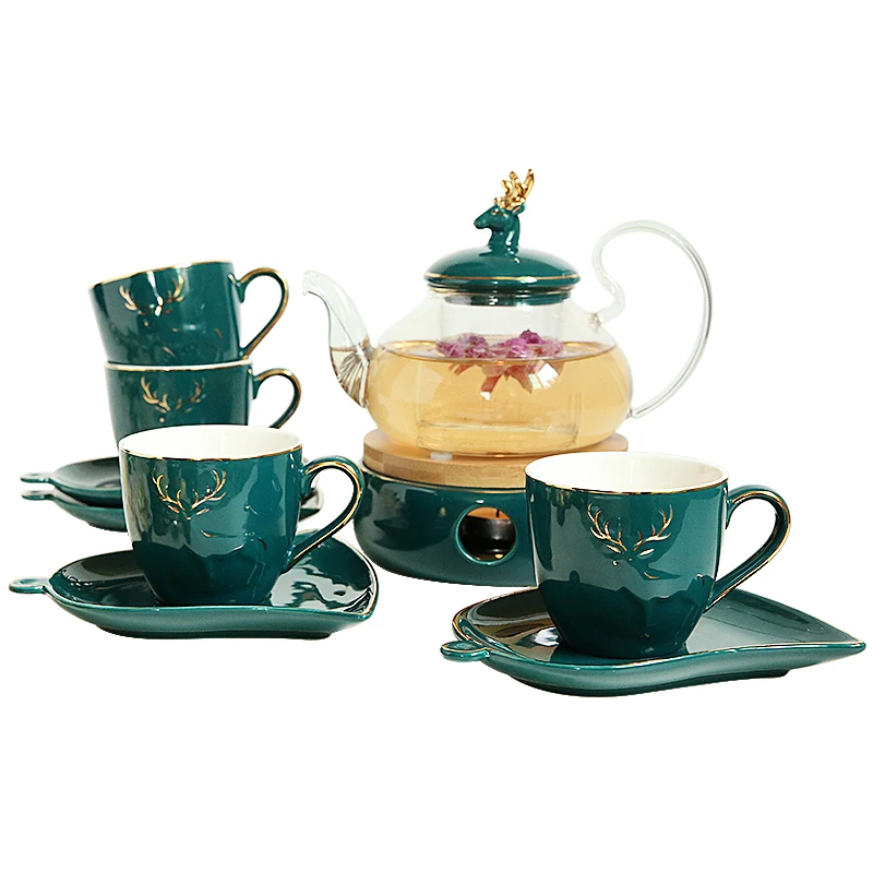 Fruit Glass Teapot Nordic Flower Tea Set Ceramic Tableware Drinkware Flower Cup