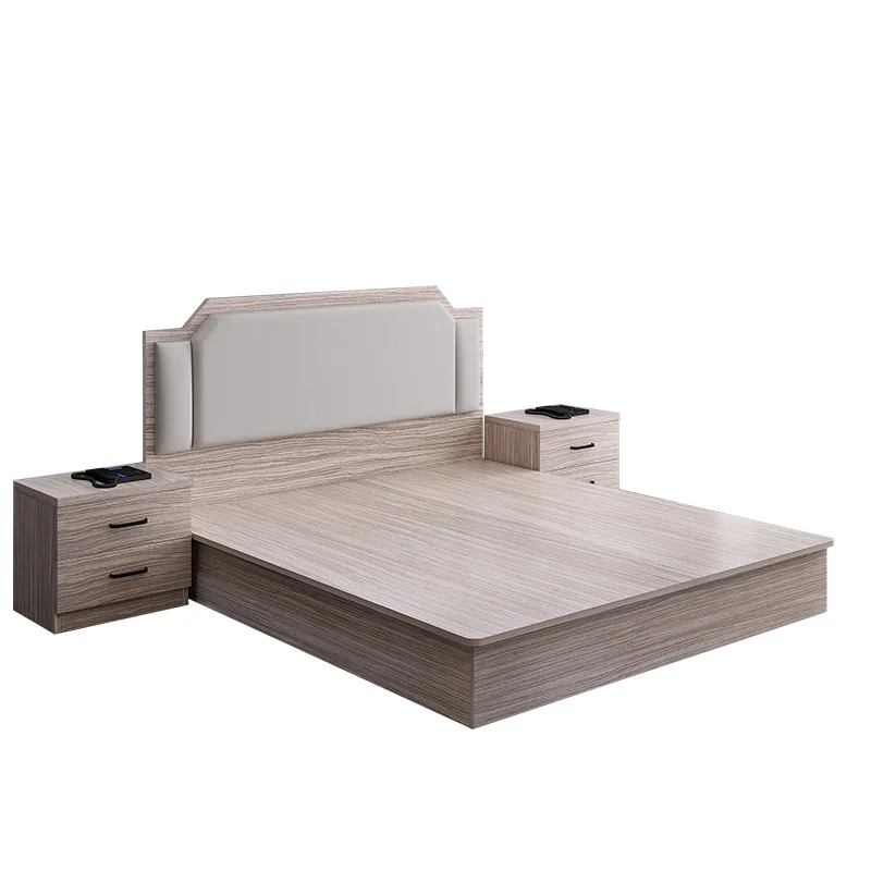 Foshan manufacturer Queen Size Bed Hotel Furniture Bedroom Luxury Hotel Beds King Size Bed Frame Double Size Modern