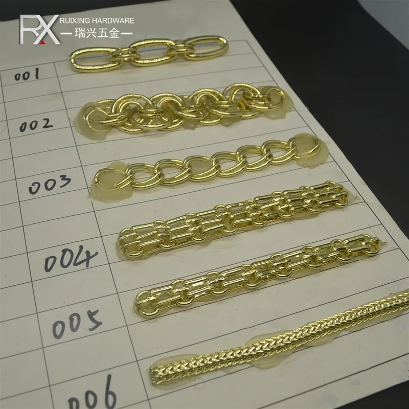 customized luxury ladies accessories strap bag handles chain holder aluminum chain for bag hardware oval shape chain