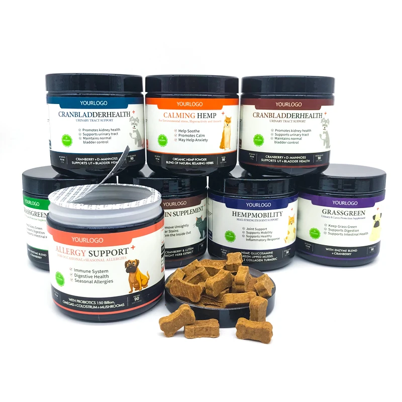Customization Dog Allergy Supplement Private Label Pet Nutritional Soft Chews Dog Allergy Supplement